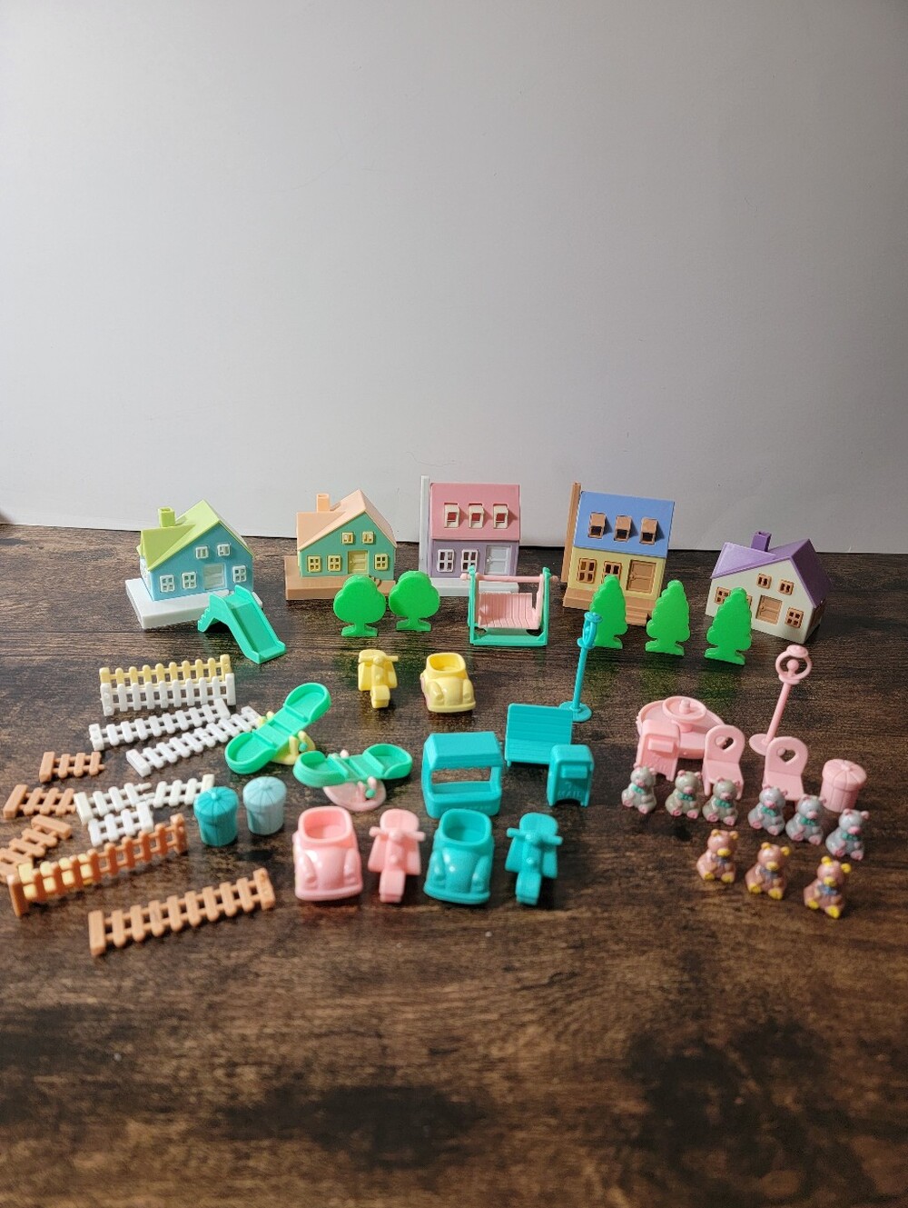 Large 1990's Vintage Teddy's Wonderland World Playset Lot Rare